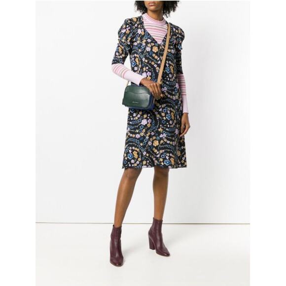 SEE BY CHLOE Floral Ribbon Print Summer V-Neck Dress‎ - Picture 2 of 16